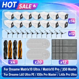 Fit For Dreame Matrix10 Ultra/ Matrix10 Pro/L60 Ultra PE/ X50 Master/ X50s Pro Master/ L40s Pro Ultra Brush Filter Mop Cloth Bag