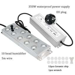 2/4/6/8/10/12 Head Ultrasonic Mist Maker Fogger Stainless Steel Air Humidier Garden/Rockery/Pool Fog Sprayer Generator 220V