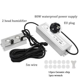 2/4/6/8/10/12 Head Ultrasonic Mist Maker Fogger Stainless Steel Air Humidier Garden/Rockery/Pool Fog Sprayer Generator 220V
