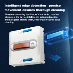Window Cleaning Robot Liectroux S11, 4-Way Water Spray, 9000PA,Home Glass Floor Wall Tiles Cleaner Robot, Floating Scraping Tech