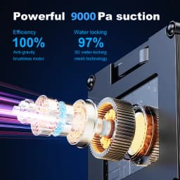 Window Cleaning Robot Liectroux S11, 4-Way Water Spray, 9000PA,Home Glass Floor Wall Tiles Cleaner Robot, Floating Scraping Tech