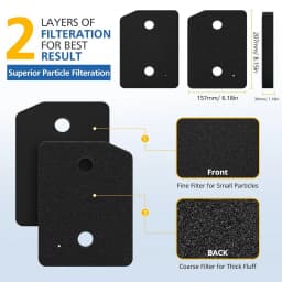4 Pack Plinth Filter for Miele T1 Dryer, 9164761 Heat Pump Tumble Dryer Filter Toe-Kick Lint Filter Foam Sponge