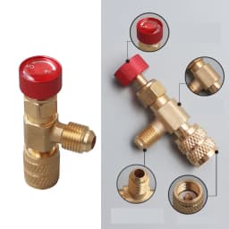 Liquid Safety Valve R410A R22 Air Conditioning Refrigerant Tool 1/4 "Safety Adapter Air Conditioning Repair And Fluoride