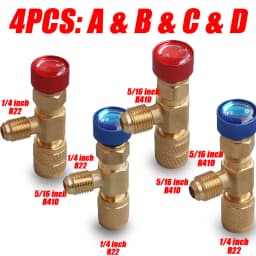 Liquid Safety Valve R410A R22 Air Conditioning Refrigerant Tool 1/4 "Safety Adapter Air Conditioning Repair And Fluoride