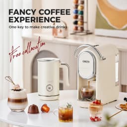 Cafelffe 4in1 Electric Milk Frother Frothing Foamer Chocolate Mixer Cold/Hot Latte Cappuccino Automatic foam milk heater Warmer