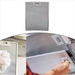 Kitchen Cooker Hood Filters Metal Mesh Extractor Vent Filter 350 X 285 X 9mm Silver Hoods Oil Filter Range Aspirator Filter