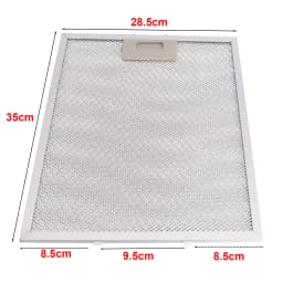 Kitchen Cooker Hood Filters Metal Mesh Extractor Vent Filter 350 X 285 X 9mm Silver Hoods Oil Filter Range Aspirator Filter