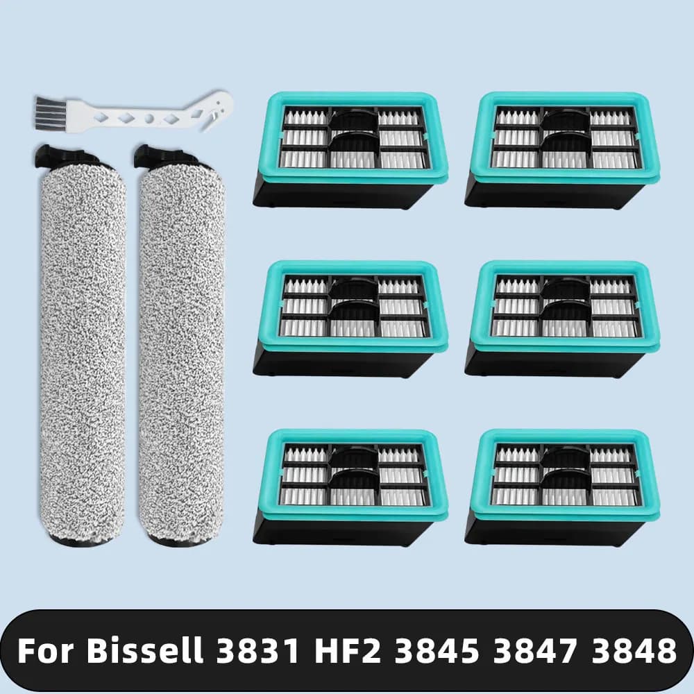 Compatible For Bissell Crosswave Hard Floor Expert 3831 HF2 3845 3847 3848 Vacuum Cleaner Replacement Parts Filter Brush Roll