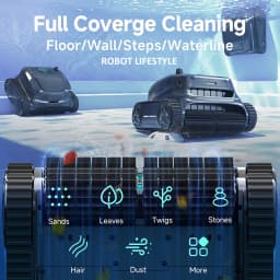 High End Cleaner Pool Robot Cordless WYBOT S2 for Large Swimming Pools Wall Climbing Function Pool Vacuum Cleaner APP Control