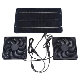 Solar Powered Fan Exhaust Fan12V 10W Waterproof Dual Exhaust Fan Air Extractor For Camping Greenhouse Kitchen Animal House