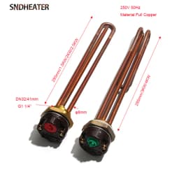 SNDHEATER DN32 G5/4 Copper Thread Water Heating Element Ariston Thermostat Temperature Controller 42mm Flang Electric Heat Pipe