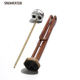SNDHEATER DN32 G5/4 Copper Thread Water Heating Element Ariston Thermostat Temperature Controller 42mm Flang Electric Heat Pipe