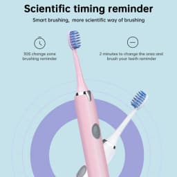 Tongwode Sonic Electric Toothbrush IPX7 Waterproof Adult Couple Home Use Soft Bristle Replaceable With 6 Tooth Brush Heads