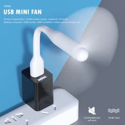 Portable Creative Mini USB Fan Flexible Bendable Cooling Fan and USB LED Light For Power Bank Notebook & Computer Summer Gadget