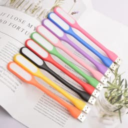 Portable Creative Mini USB Fan Flexible Bendable Cooling Fan and USB LED Light For Power Bank Notebook & Computer Summer Gadget