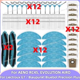 Fit For (Liectroux G7, Blaupunkt Bluebot Precision Plus, AENO RC4S, EVOLUTION AIRO) Parts Roller Brush Filter Mop Cloth Dust Bag