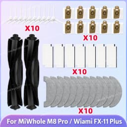 For 샤오미 미홀 MiWhole M8 Pro / Wiami FX-11 Plus Accessories Parts Vacuum Roller Side Brush Filter Mop Cloth Dust Bag