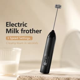 MINI Milk Frother USB Rechargeable 3 Speeds Foam Maker Coffee Whisk Mixer Electric Handle Blender Egg Beater Hot Cooking Tools