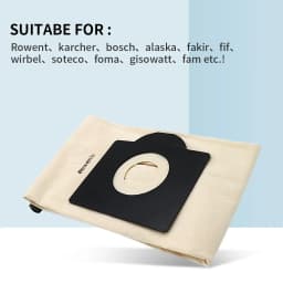 Washable for Karcher WD3 Dust Bags Cloth WD3300 MV3 SE4001 SE4002 6.959-130 A2200 A2500 A2600 A2900 A3100 Vacuum Cleaner Bags
