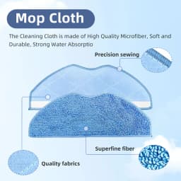 Compatible For EZVIZ RE4/ RE4 Plus / RE5 Robot Vacuum Cleaner Parts, Main Side Brush Mop Filter Replacements.