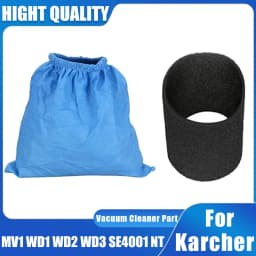 For Karcher MV1 WD1 WD2 WD3 NT Series Textile Filter Bag And Filter Elements, Vacuum Cleaner Filter Bag Parts Filter Replacement