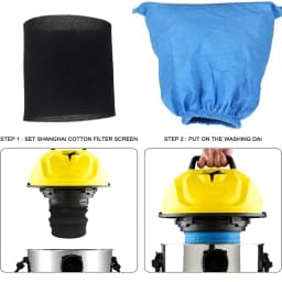 For Karcher MV1 WD1 WD2 WD3 NT Series Textile Filter Bag And Filter Elements, Vacuum Cleaner Filter Bag Parts Filter Replacement