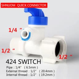 Water Purifier Accessories 2-Point Quick-Connect Ball Valve 3-Point External Thread Switch Connector Pe Water Pipe 4-Point Internal Thread Straight-Through Valve