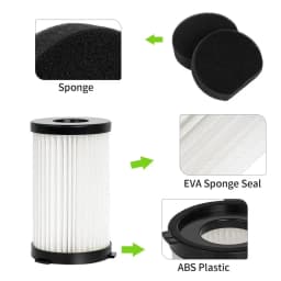 Filters and Sponges for Ariete Electric Broom Handy Force 2761 2759 RBT, Cecotec Conga Thunderbrush 520 550 560 Vacuum Cleaner