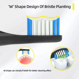 10PCS Fairywill FW-E11 E10 E6 D7S Electric Toothbrush Replacement Brush Heads,Compatible with fairywill E11 Electric Toothbrush