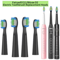 10PCS Fairywill FW-E11 E10 E6 D7S Electric Toothbrush Replacement Brush Heads,Compatible with fairywill E11 Electric Toothbrush