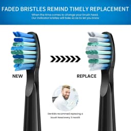 10PCS Fairywill FW-E11 E10 E6 D7S Electric Toothbrush Replacement Brush Heads,Compatible with fairywill E11 Electric Toothbrush