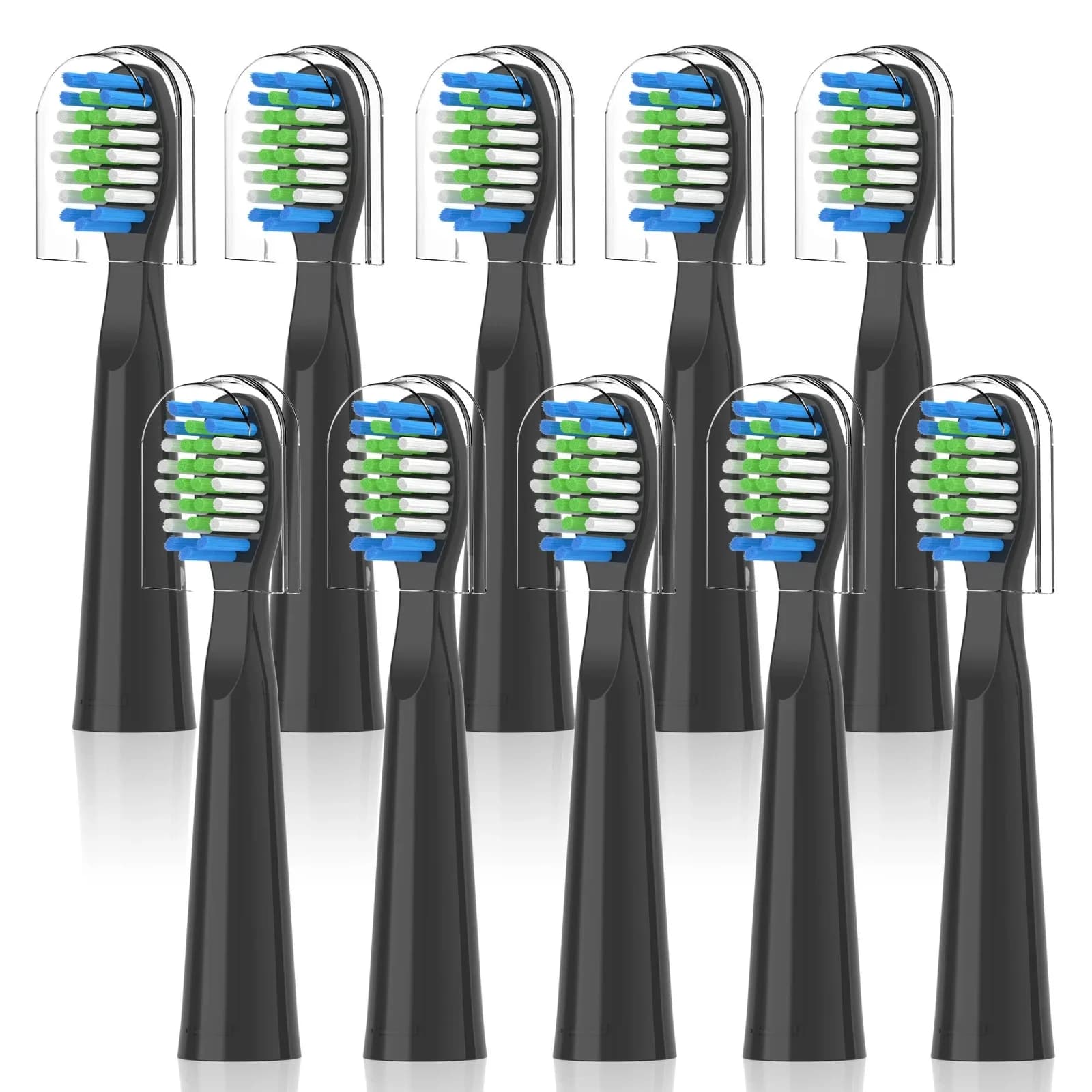 10PCS Fairywill FW-E11 E10 E6 D7S Electric Toothbrush Replacement Brush Heads, Compatible with Fairywill E11 Electric Toothbrush