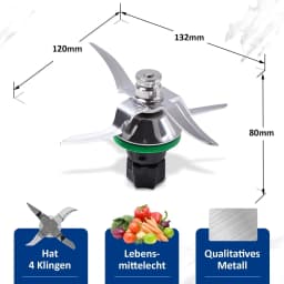 Stainless Steel Food Grade Replacement Blade for Thermomix TM5 & TM6 Durable Stainless Steel Mixer Knife Accessory