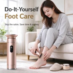 Aluminum Alloy Electric Foot Grinder Dual Power Type-C/Battery Callus & Dead Skin Remover Pedicure Tool for Smooth Feet