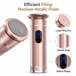 Aluminum Alloy Electric Foot Grinder Dual Power Type-C/Battery Callus & Dead Skin Remover Pedicure Tool for Smooth Feet