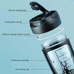 A2UE USB Rechargeable Portable Protein Mixer Electric 650ml for Shakes and