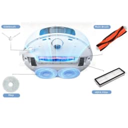 For XIAOMI Mijia Omni 1S B101CN B116 Robot Vacuums Spare Parts Dreame S10 S10+ Main Side Brush Rags Hepa Filter Dust Bags