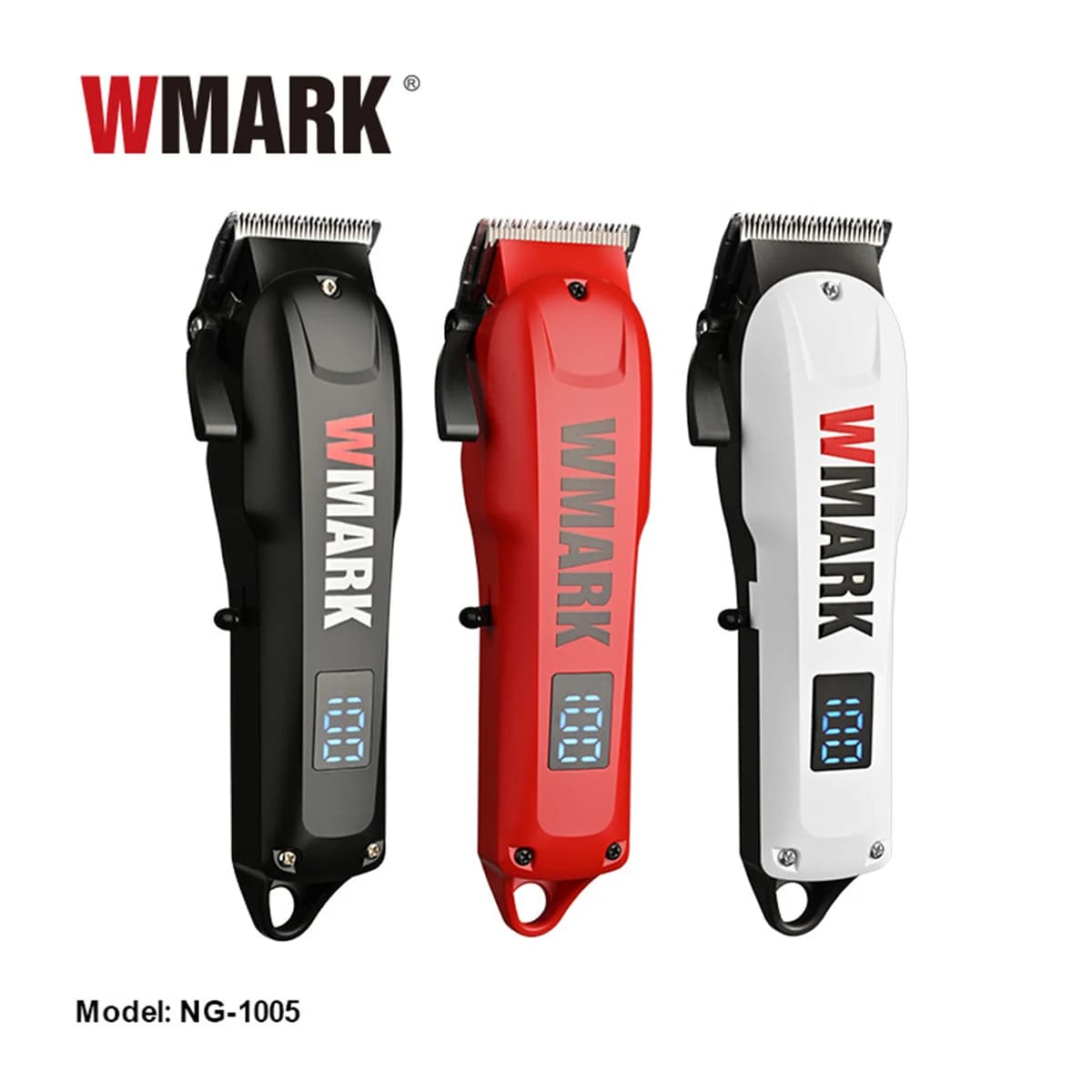 WMARK NG-1005 Men's Hair Clipper Professional Hair Clipper Cordless LED Display Low Noise Hair Cutting Machine for Men Barber