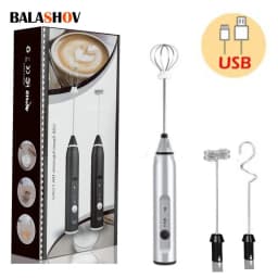 Wireless Milk Frothers Electric Handheld Blender With USB Electrical Mini Coffee Maker Whisk Mixer For Coffee Cappuccino Cream