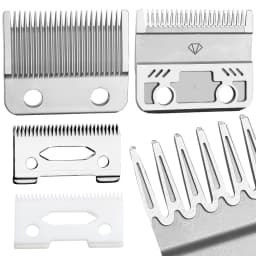 WAHFOX Groove Tooth Unique Design Pro 2 Holes Hair Trimmer Replacement Blades Set For Wahl Hair Clipper Fit Magic Clip