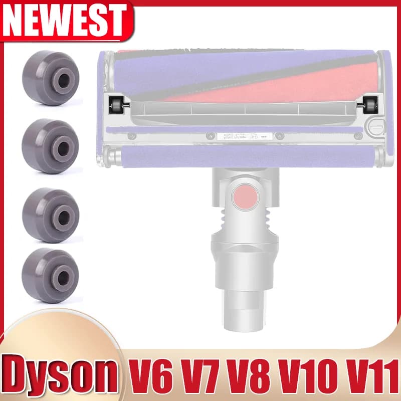 Soleplate Wheel Replacement for Dyson Vacuum Cleaner V6 V7 V8 V10 V11 20W and 30W Soft Roller Cleaner Head