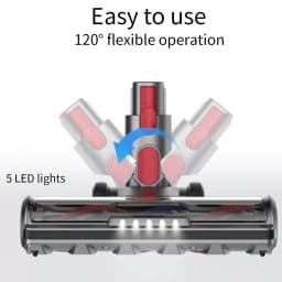 Direct Drive Cleaning Head Compatible with Dyson V7 V8 V10 V11 V15 Vacuum Cleaner For Short Pile Carpets and Hard Floors