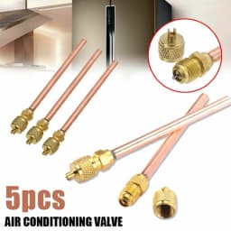 5Pcs Air Conditioner Refrigeration Access Valves 6mm OD Copper Tube Filling Parts Replacements Refrigerator Parts