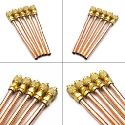 5Pcs Air Conditioner Refrigeration Access Valves 6mm OD Copper Tube Filling Parts Replacements Refrigerator Parts