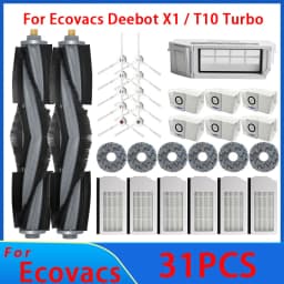 For Ecovacs Deebot T10 OMNI X1 TURBO Vacuum Cleaner Robot Filter Side Brush Cleaning Cloth Spare Parts Dust Box Accessories