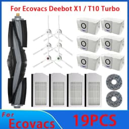 For Ecovacs Deebot T10 OMNI X1 TURBO Vacuum Cleaner Robot Filter Side Brush Cleaning Cloth Spare Parts Dust Box Accessories
