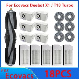 For Ecovacs Deebot T10 OMNI X1 TURBO Vacuum Cleaner Robot Filter Side Brush Cleaning Cloth Spare Parts Dust Box Accessories