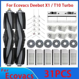 For Ecovacs Deebot T10 OMNI X1 TURBO Vacuum Cleaner Robot Filter Side Brush Cleaning Cloth Spare Parts Dust Box Accessories