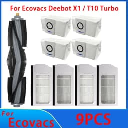 For Ecovacs Deebot T10 OMNI X1 TURBO Vacuum Cleaner Robot Filter Side Brush Cleaning Cloth Spare Parts Dust Box Accessories