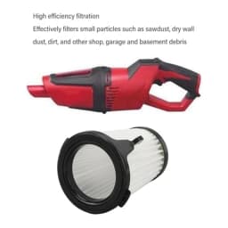 For Milwaukee 49-90-1950 HEPA Filter Replacement Accessories For M12 0850-20 Compact Vacuum, For Milwaukee, Washable & Reusable
